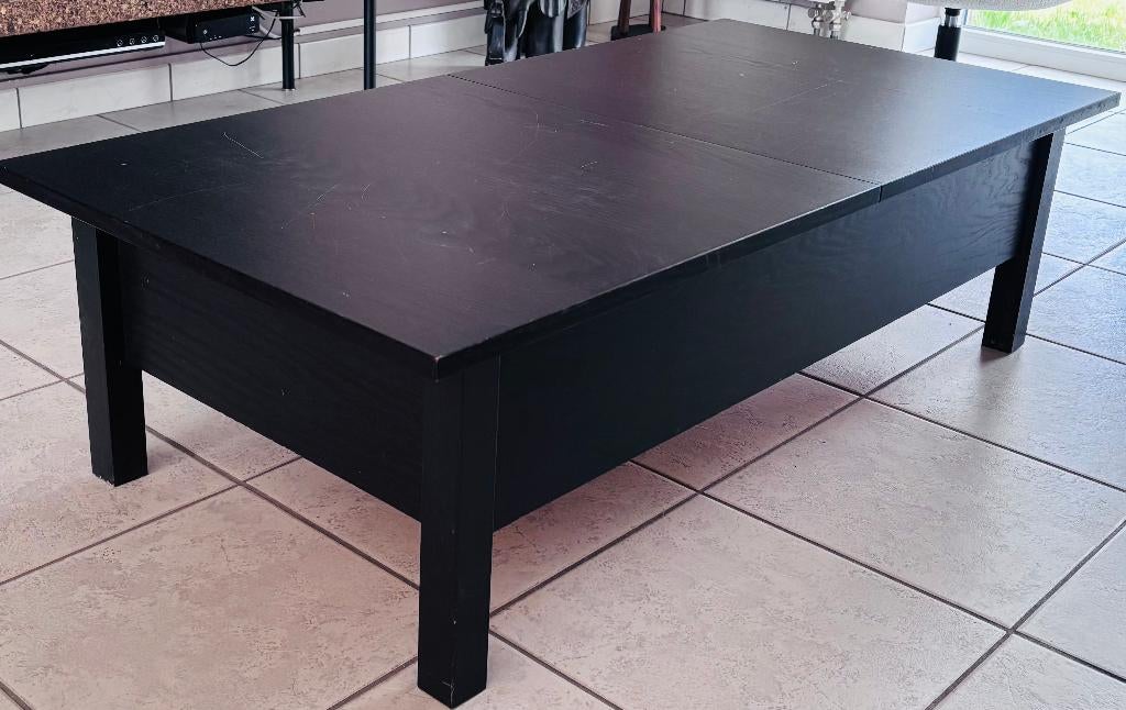 table de salon avec rangement et allonge, Maison & Meubles, 150 à 200 cm, Moins de 50 cm, Enlèvement, Utilisé