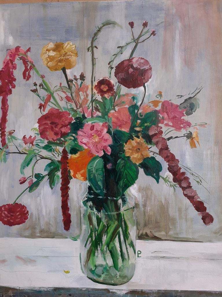 Wildebloemenboeket, Antiek en Kunst, Kunst | Schilderijen | Modern, Ophalen