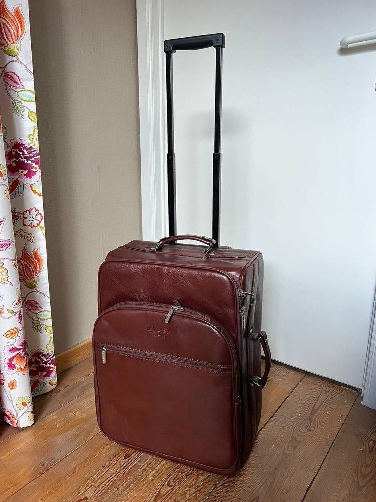 Trolley, Handtassen en Accessoires, Koffers, Ophalen, 50 tot 60 cm, Nieuw, Leer