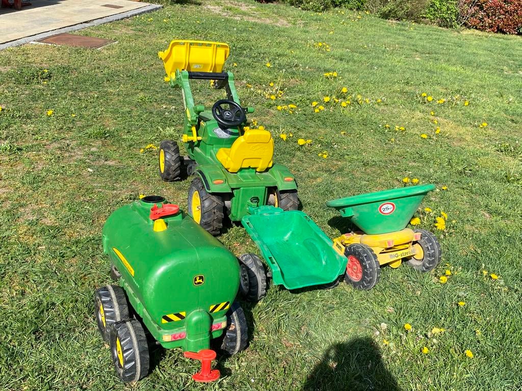 John deere traptractor met werktuigen, Ophalen, Zo goed als nieuw, Overige merken, Met kar of aanhanger