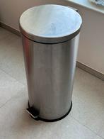 Poubelle à pedale inox, Inox, À pédale, Comme neuf, Enlèvement