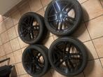 4 Zwarte velgen dezent 18inch 5x112, Motoren, Ophalen