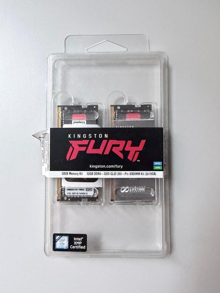 Kingston FURY 32(16x2GB) SO-DIMM, Computers en Software, RAM geheugen, Zo goed als nieuw, Laptop, DDR4, Ophalen of Verzenden