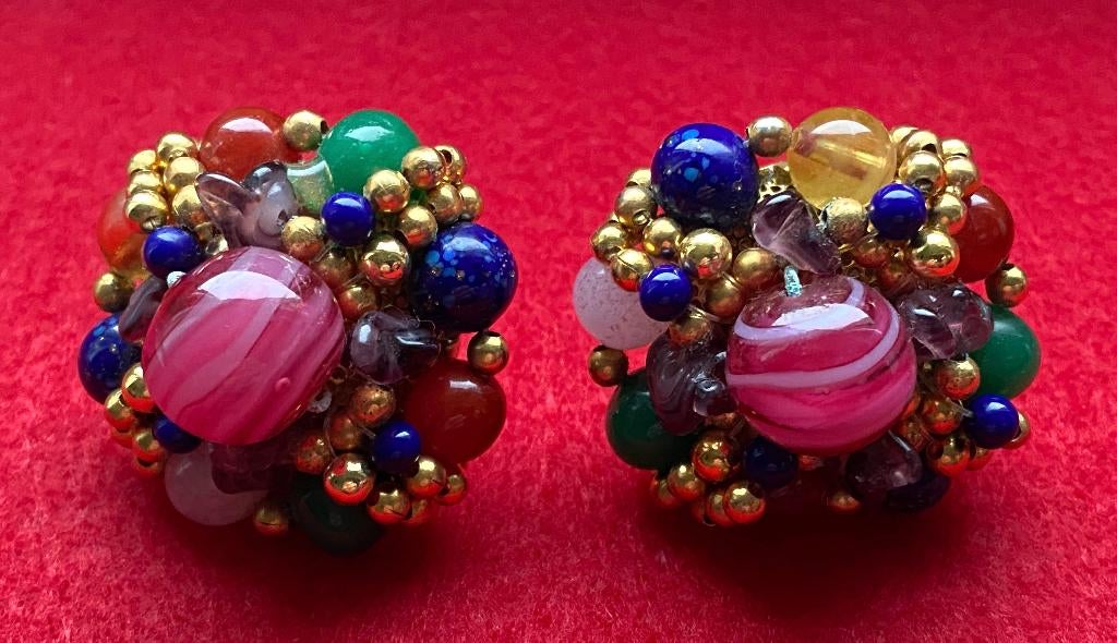 Vintage mode-sieraden: oorbellen, Handtassen en Accessoires, Antieke sieraden, Ophalen of Verzenden, Overige materialen, Oorbellen