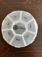 Boîte à pilules ronde 7 jours., Enlèvement ou Envoi, Comme neuf