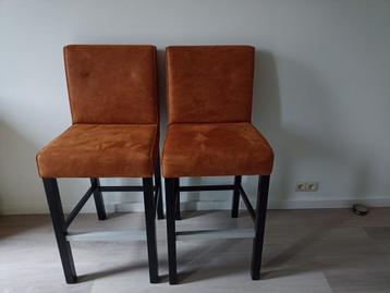 Niet gebruikte hoge keuken/bar stoelen, Cuir, Autres couleurs, Comme neuf, Deux