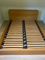 Tweepersoonsbed 1m60 + bijhorende schuifkastjes, Huis en Inrichting, Slaapkamer | Bedden, Ophalen, Tweepersoons, Zo goed als nieuw