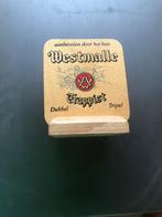 Westmalle dubbel tripel bierkaarthouder, Verzamelen, Ophalen, Gebruikt, Viltje(s)