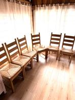 6 eiken stoelen in zeer goede staat. Doe een bod ️, Huis en Inrichting, Stoelen, Ophalen, Gebruikt, Bruin, Scandinavisch retro vintage chalet