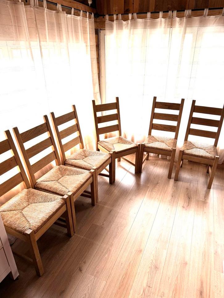 6 eiken stoelen in zeer goede staat. Doe een bod ️, Huis en Inrichting, Stoelen, Gebruikt, Vijf, Zes of meer stoelen, Hout, Bruin