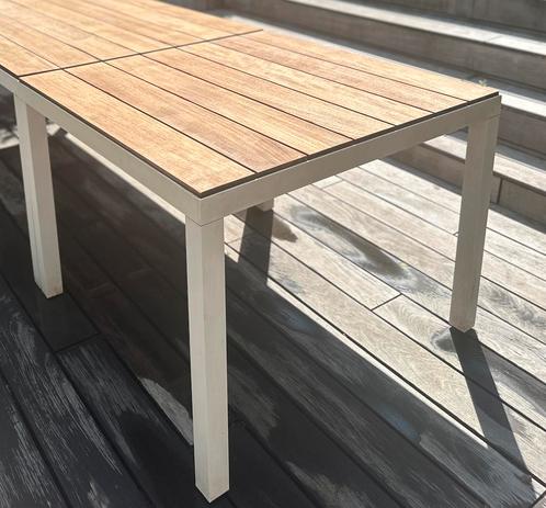 Vierkante TRIBU Natal Alu Teak tuin eettafel, Tuin en Terras, Tuintafels, Gebruikt, Vierkant, Teakhout, Ophalen