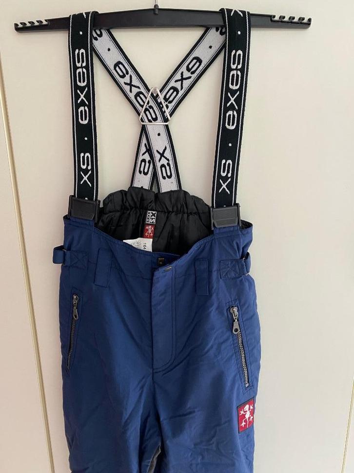 Blauwe Skibroek / Snowboard broek Exes maat 164 (13-14 jaar), Sport en Fitness, Skiën en Langlaufen, Zo goed als nieuw, Kleding