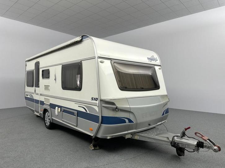 Fendt Saphir 510 TG Bankairco Zakluifel Mover INCL. STALLING, Caravans en Kamperen, Caravans, tot en met 3, Rondzit, Fendt, 2 aparte bedden