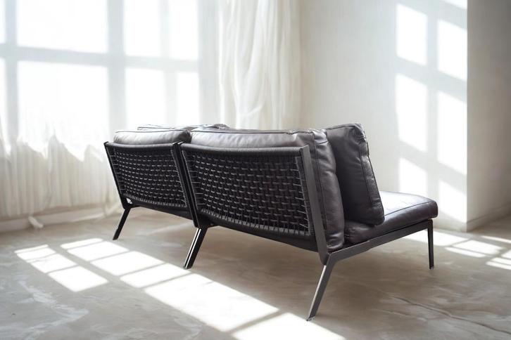 Prachtige exclusieve set Flexform Happy fauteuils, Huis en Inrichting, Fauteuils, Zo goed als nieuw, Metaal, 75 tot 100 cm, 100 tot 125 cm