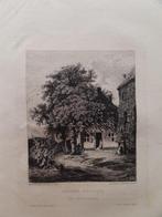 ets naar Vermeer, le Cottage rustique, door Leopold Flameng, Antiek en Kunst, Verzenden