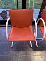2 chaises vintage Metaform Circle marron/orange, Maison & Meubles, Chaises, Brun, Cuir, Enlèvement, Utilisé