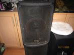 set boxen + baskast te koop, Ophalen, Gebruikt, 120 watt of meer, Front, Rear of Stereo speakers