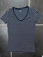 C&A : nieuw marineblauw wit strepen t-shirt diepe v-hals , S, Blauw, Nieuw, Ophalen of Verzenden, Korte mouw