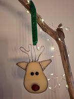 2 rendier hangers glas in lood, Ophalen of Verzenden