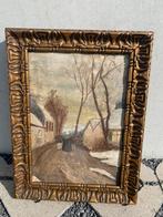 Antiek ingekaderd schilderij, Ophalen of Verzenden