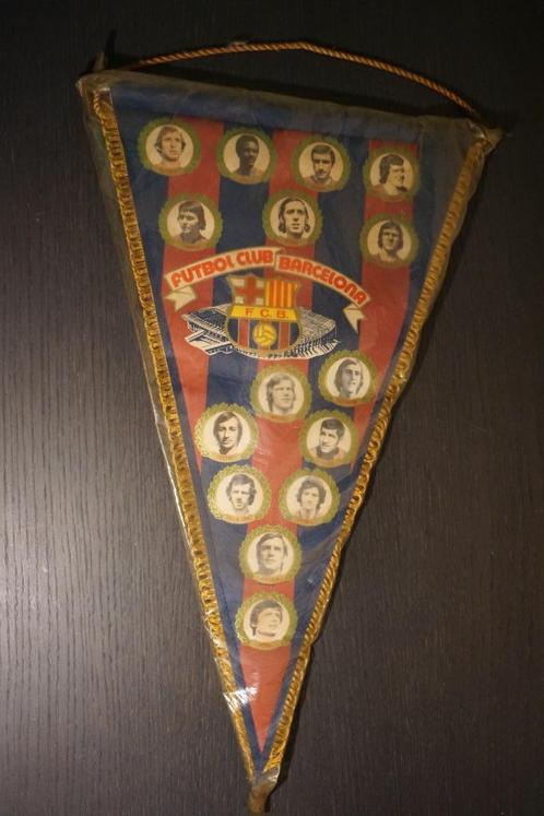 grote vintage voetbal wimpel fc barcelona 1978/79, Verzamelen, Sportartikelen en Voetbal, Ophalen of Verzenden