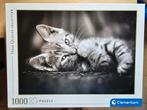 Puzzel 1000 stukjes,  Clementoni,  kitten., Ophalen of Verzenden, Zo goed als nieuw