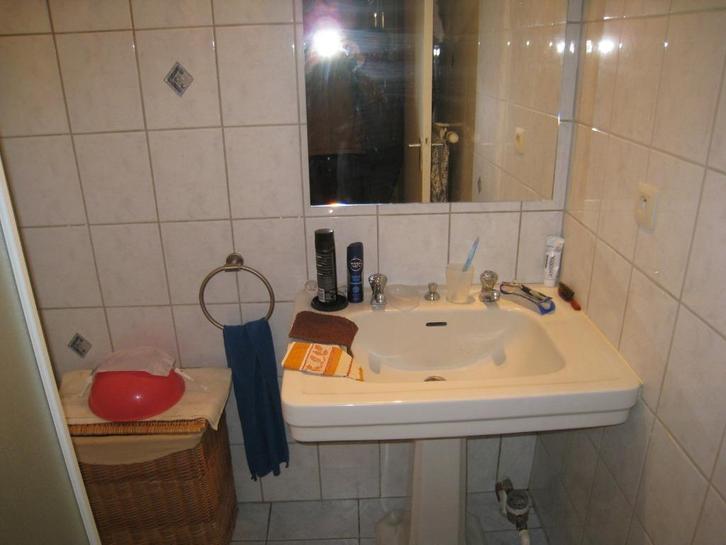 Ancien Lavabo sur pied  en Faïence 1930, Doe-het-zelf en Bouw, Sanitair, Zo goed als nieuw, Wastafel, Ophalen of Verzenden