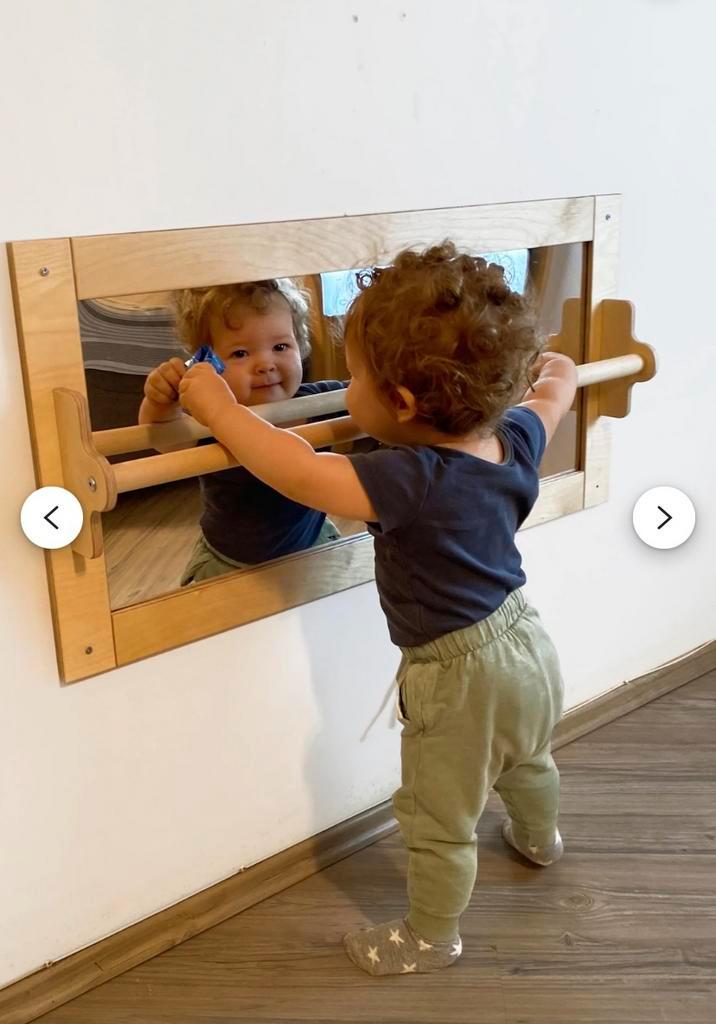 Montessori-spiegel met bar, Kinderen en Baby's, Kinderkamer | Overige Meubels, Nieuw, Overige typen, Ophalen