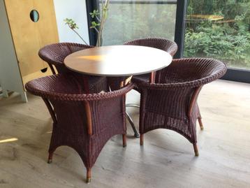 Rotan zetels en tafel, Enlèvement, Utilisé, Rotin