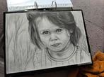 Realistische tekening kindje, Ophalen