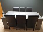 Eettafel met 6 stoelen, Huis en Inrichting, Complete eetkamers, Ophalen, Gebruikt, 6 tot 8 stoelen