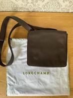 Longchamp bruine lederen handtas met stofzak., Ophalen of Verzenden, Bruin, Zo goed als nieuw