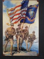 USA USMC Marines Vlag Plakaat Retro Vintage, Collections, Autres types, Armée de terre, Enlèvement ou Envoi