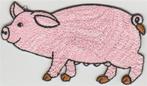 Varken stoffen opstrijk patch embleem, Verzamelen, Overige Verzamelen, Verzenden, Nieuw