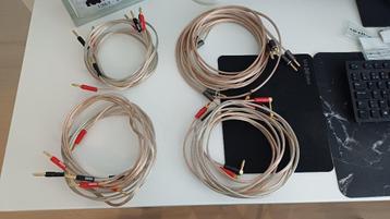 Diverse OFC speaker kabels 1.5mm met vergulde banaanstekkers beschikbaar voor biedingen