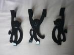 3 Metalen Deurkapstokken 'Aapje', Enlèvement ou Envoi, Moins de 100 cm, Comme neuf, Autres types