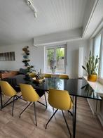 Marmer look tafel met stoelen, Huis en Inrichting, Tafels | Eettafels, Gebruikt, Ophalen