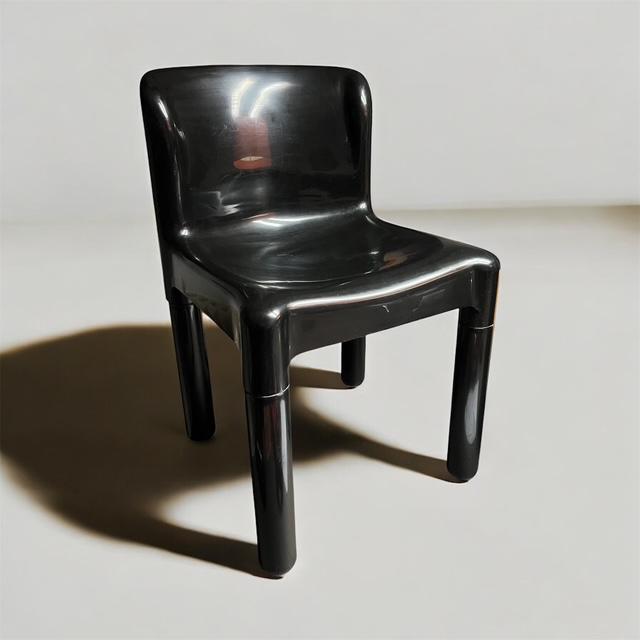 Kartell stoel model 4875 – Carlo Bartoli – jaren ’70 – zwart, Huis en Inrichting, Zetels | Voetbanken en poefs, Kunststof, Ophalen