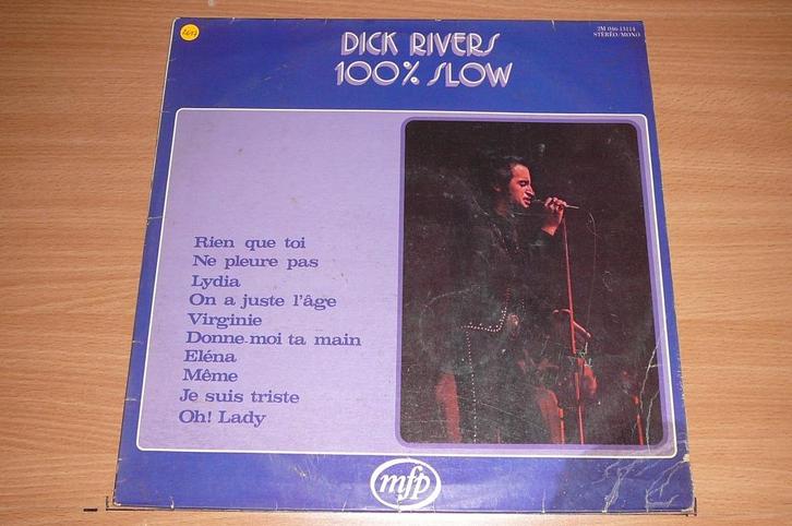 LP  Dick Rivers  :  100 %  Slow  (104), CD & DVD, Vinyles | Rock, Enlèvement ou Envoi