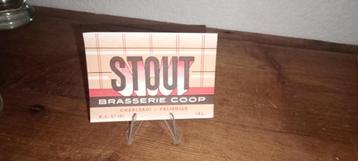 Brouwerij antiek bierlabel Stout Coop beschikbaar voor biedingen