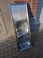 ingebouwde spoelbak met dubbele kom 43,5 cm bij 123,5 cm, Doe-het-zelf en Bouw, Ophalen, Zo goed als nieuw