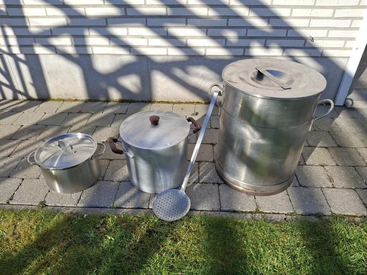 kookpotten, Huis en Inrichting, Keuken | Potten en Pannen, Gebruikt, Kookpan of Snelkookpan, Inox, Ophalen