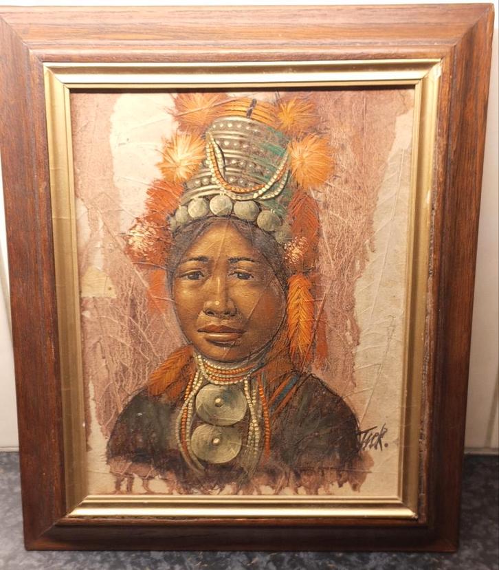 Peinture à l'huile sur feuilles, Antiquités & Art, Art | Peinture | Classique, Enlèvement ou Envoi