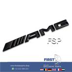 AMG LOGO KOFFERBAK EMBLEEM ACHTERKLEP LETTERS ZWART / CHROOM