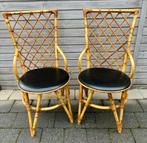 2 vintage stoelen in bamboe / rotan . Boho, Huis en Inrichting, Ophalen, Zo goed als nieuw