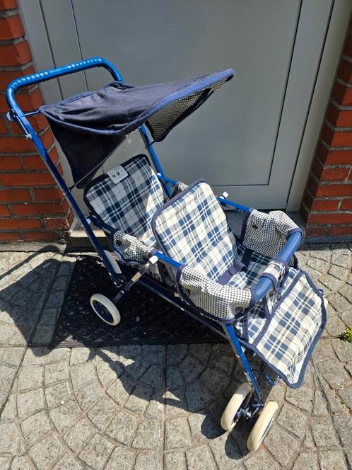 Vintage tweezit tweeling poppenwagen/buggy, Kinderen en Baby's, Speelgoed | Poppen, Gebruikt, Ophalen of Verzenden