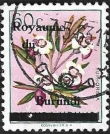 1 Postzegel Burundi 1962 Bloemen beschikbaar voor biedingen