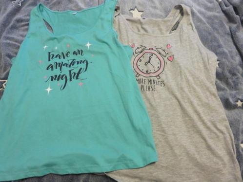 2x open shirt - dames - homewear - groen + grijs -XL- zomer, Kleding | Dames, T-shirts, Nieuw, Maat 46/48 (XL) of groter, Grijs