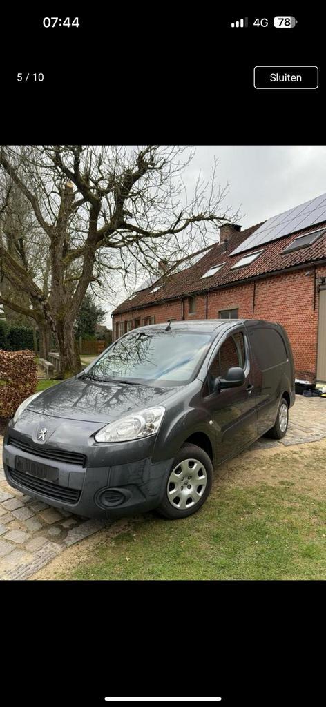 Peugeot partner te koop long chasis uniek, Auto's, Peugeot, Particulier, Partner, Diesel, Euro 5, Overige carrosserie, Handgeschakeld