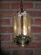 Vintage kaars wandhouder met engelen perfecte staat -H28cm, Ophalen of Verzenden
